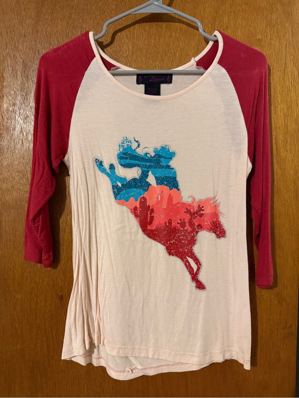 Lady Bronc Rider 3/4 Sleeve T-Shirt